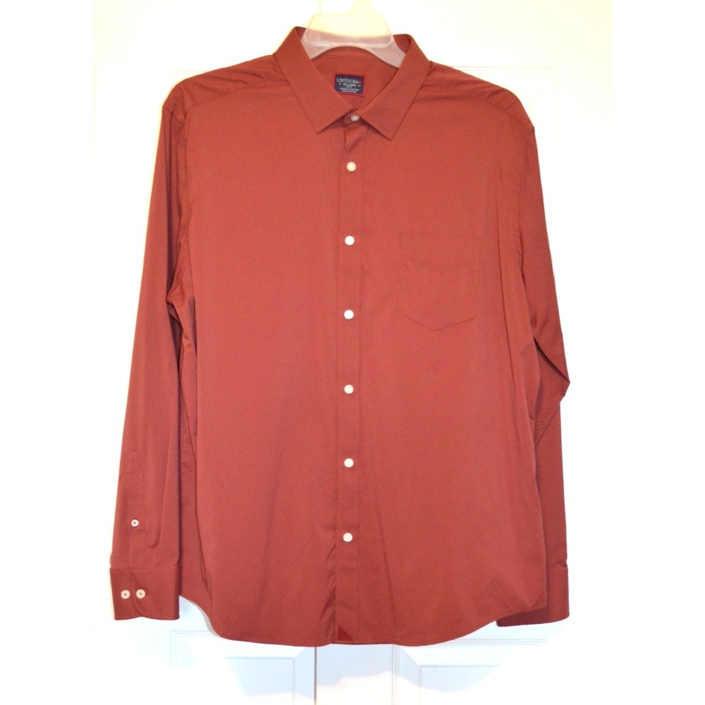 UNTUCKit Gironde Burgundy Shirt‎ Mens XXL Slim Fit Long Sleeves  Nice!